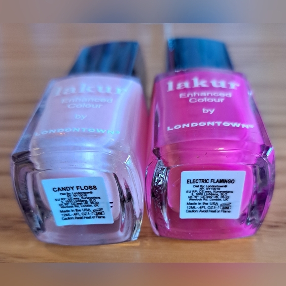 NIB Londontown Queen Of Hearts Galentine Manicure Tool Set w/ 2 Pink Nail Polish - Picture 3 of 4